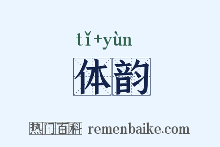 体韵是什么意思的图片